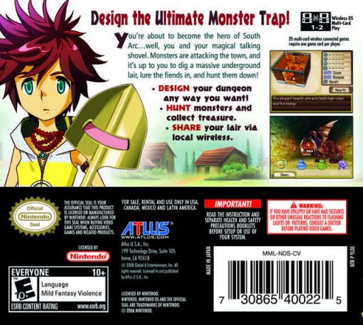 Master of the Monster Lair — Box back