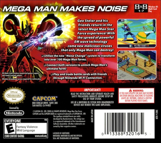 Mega Man Star Force 3 - Red Joker — Box back