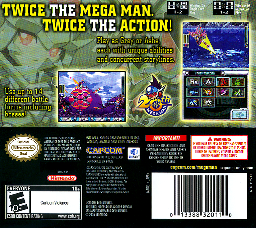 Mega Man ZX - Advent — Box back