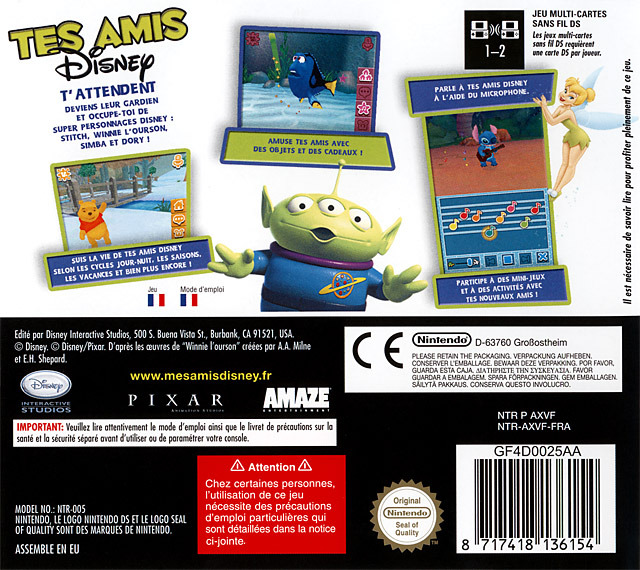 Mes amis Disney — Box back