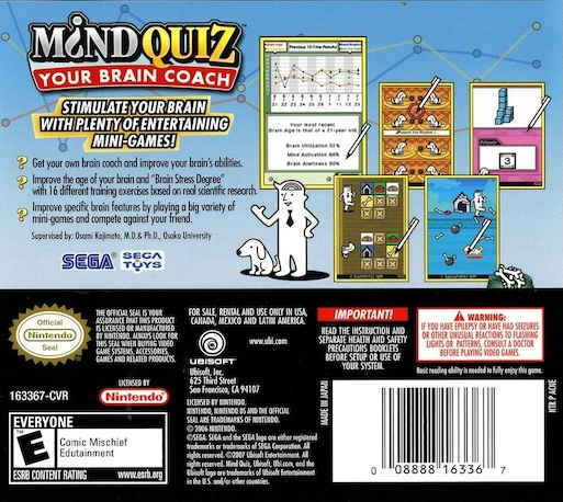 Mind Quiz: Your Brain Coach — Box back