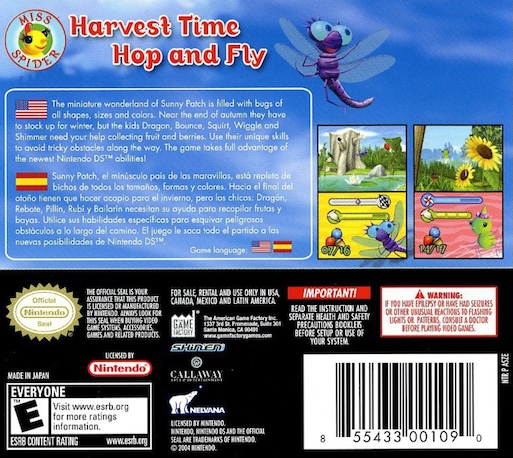 Miss Spider's Sunny Patch Friends - Harvest Time H — Box back