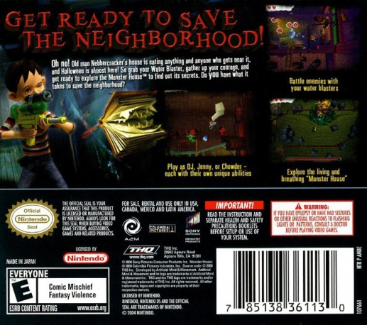 Monster House — Box back