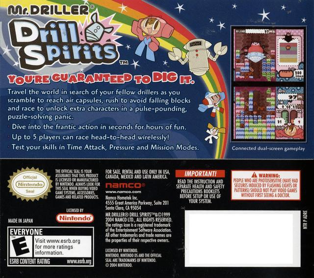Mr. Driller : Drill Spirits — Box back