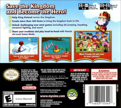 MySims - Kingdom — Box back