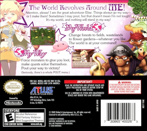My World, My Way — Box back