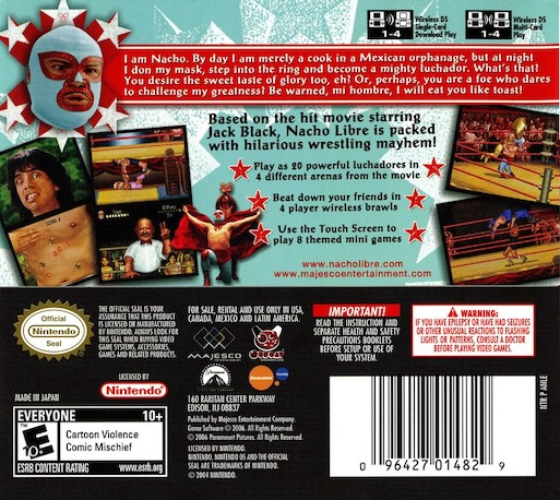 Nacho Libre — Box back