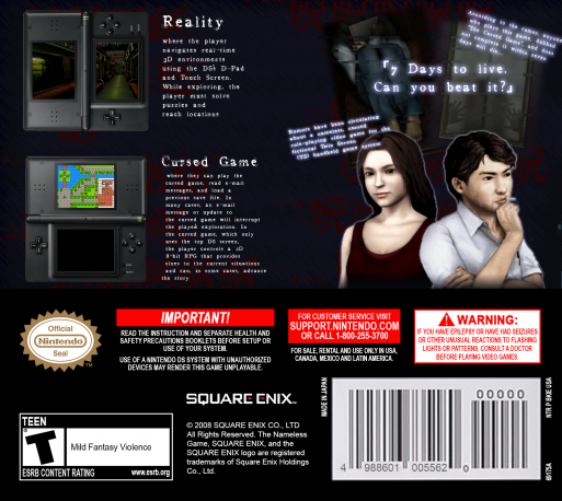 Nameless Game ,The — Box back