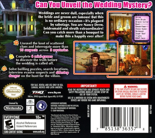 Nancy Drew: The Model Mysteries — Box back