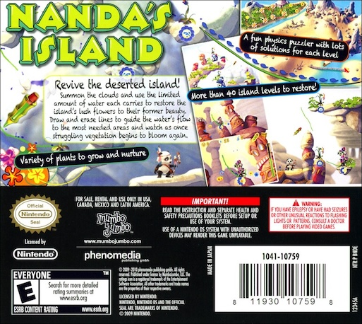 Nandas Island — Box back