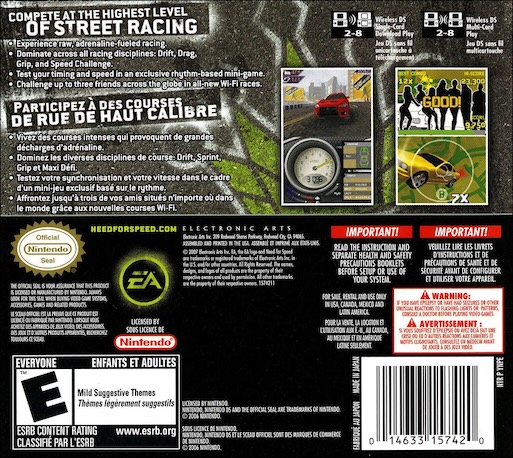 Need For Speed ProStreet — Box back