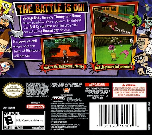 Nicktoons Unite! — Box back