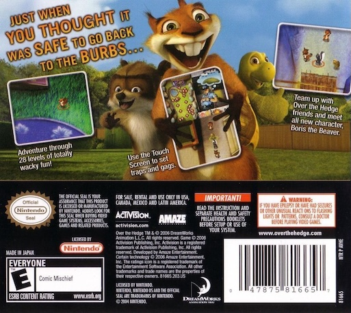 Over the Hedge: Hammy Goes Nuts! — Box back