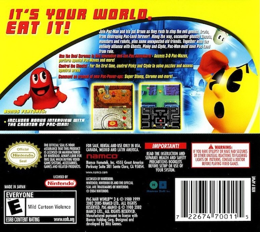 Pac-Man World 3 — Box back
