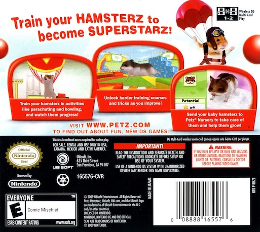 Petz - Hamsterz Superstarz — Box back