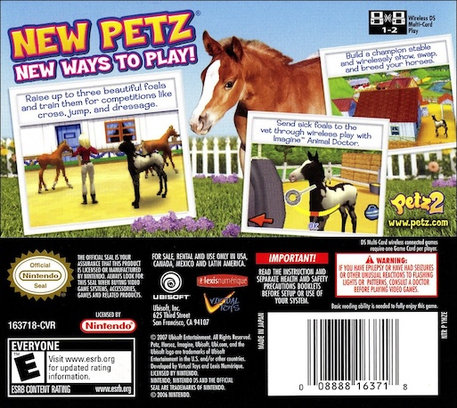 Petz - Horsez 2 — Box back