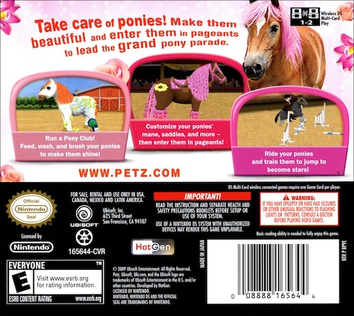 Petz - Pony Beauty Pageant — Box back