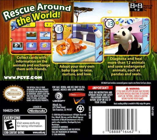 Petz Rescue - Wildlife Vet — Box back