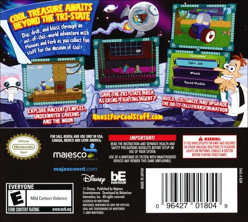 Phineas And Ferb - Quest For Cool Stuff — Box back