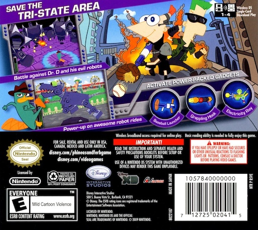 Phineas and Ferb - Across the 2nd Dimension — Box back