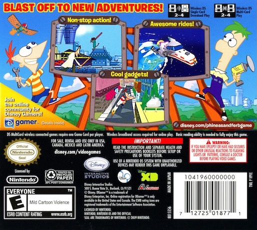 Phineas and Ferb : Ride Again — Box back