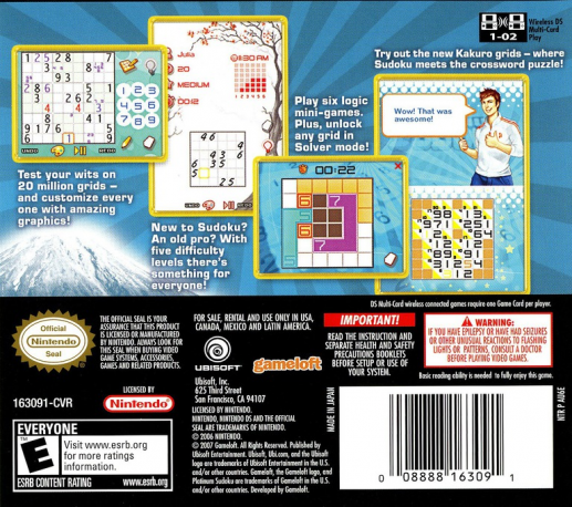 Platinum Sudoku — Box back
