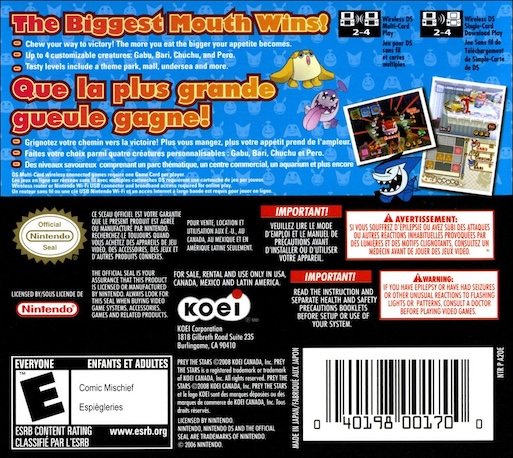 Prey the Stars - Gabu Gabu Planet — Box back