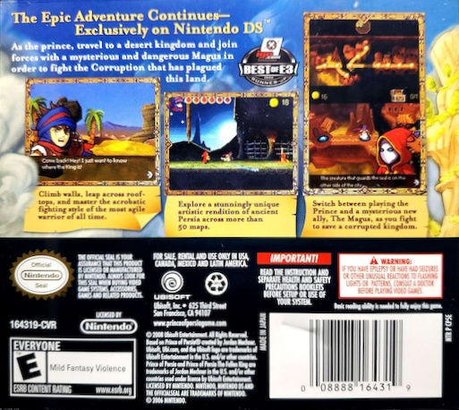 Prince of Persia: The Fallen King — Box back