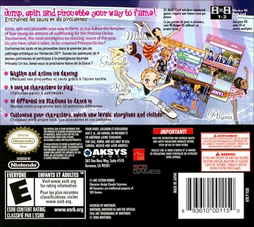 Princess on Ice — Box back