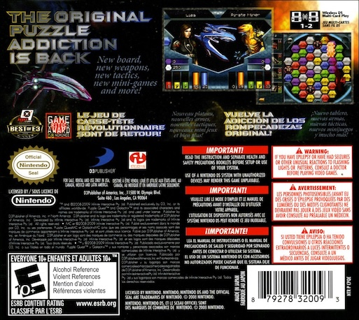 Puzzle Quest : Galactrix — Box back