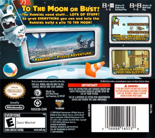 Rabbids Go Home - A Comedy Adventure — Box back