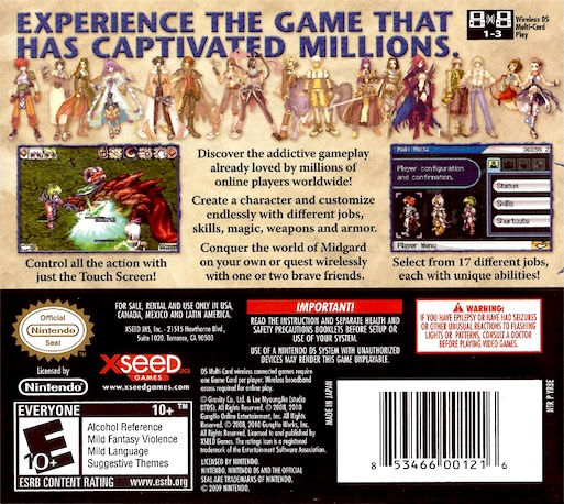 Ragnarok DS — Box back