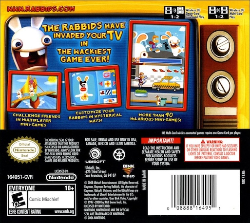 Rayman - Raving Rabbids - TV Party — Box back