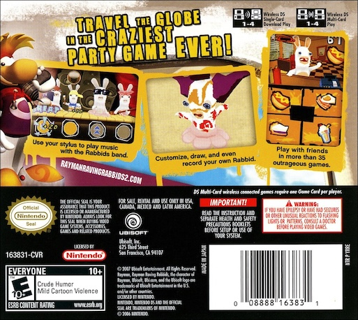Rayman Raving Rabbids 2 — Box back