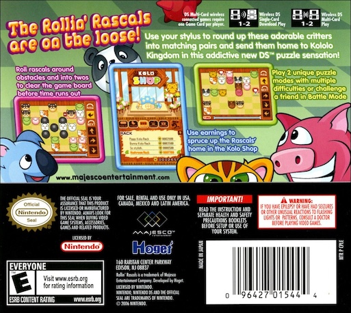 Rollin' Rascals — Box back