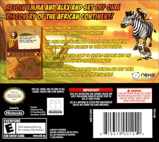Safari Adventures - Africa — Box back