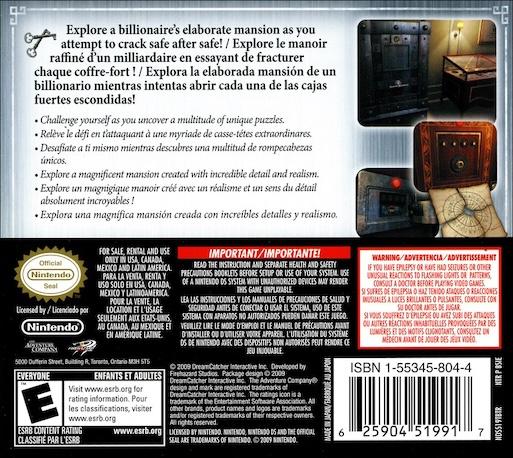 Safecracker - The Ultimate Puzzle Challenge — Box back