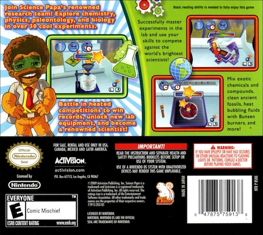 Science Papa — Box back