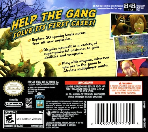 Scooby-Doo! - First Frights — Box back