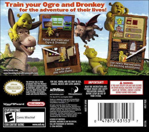 Shrek - Ogres & Dronkeys — Box back