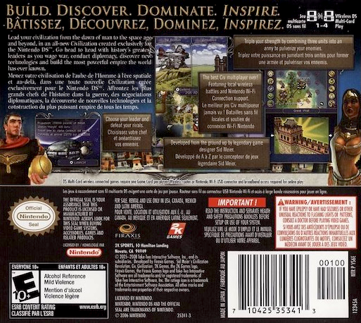 Sid Meier's Civilization Revolution — Box back