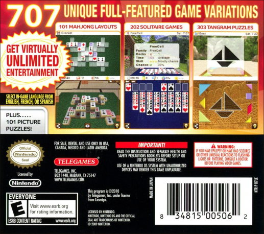 Solitaire Overload Plus — Box back
