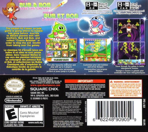 Space Bust-A-Move — Box back