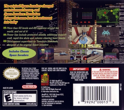 Space Invaders Revolution — Box back