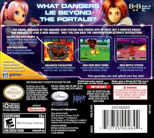 Spectrobes: Beyond the Portals — Box back