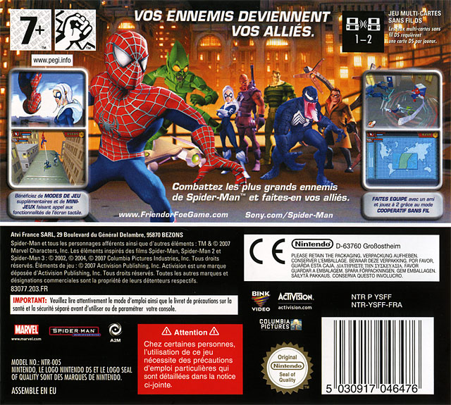 Spider-Man - Allie ou Ennemi — Box back