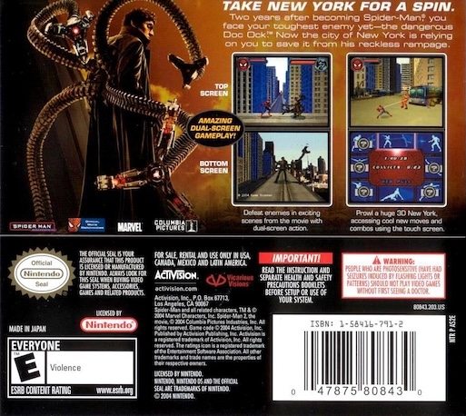Spider-Man 2 — Box back