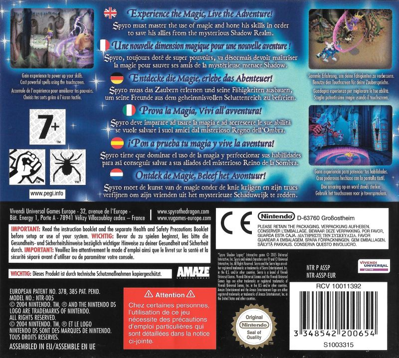 Spyro - Shadow Legacy — Box back
