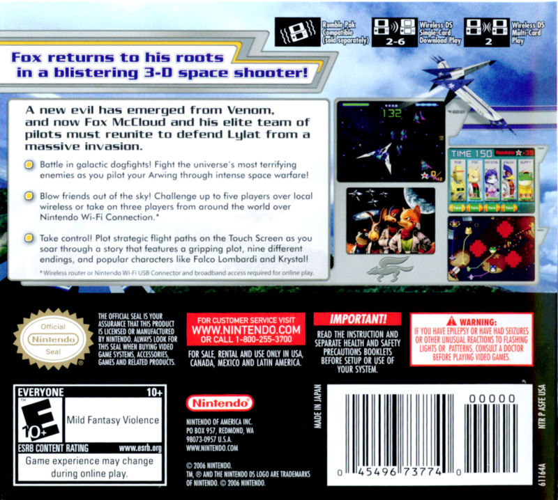 Star Fox Command — Box back