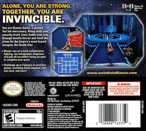 Star Wars - Lethal Alliance — Box back
